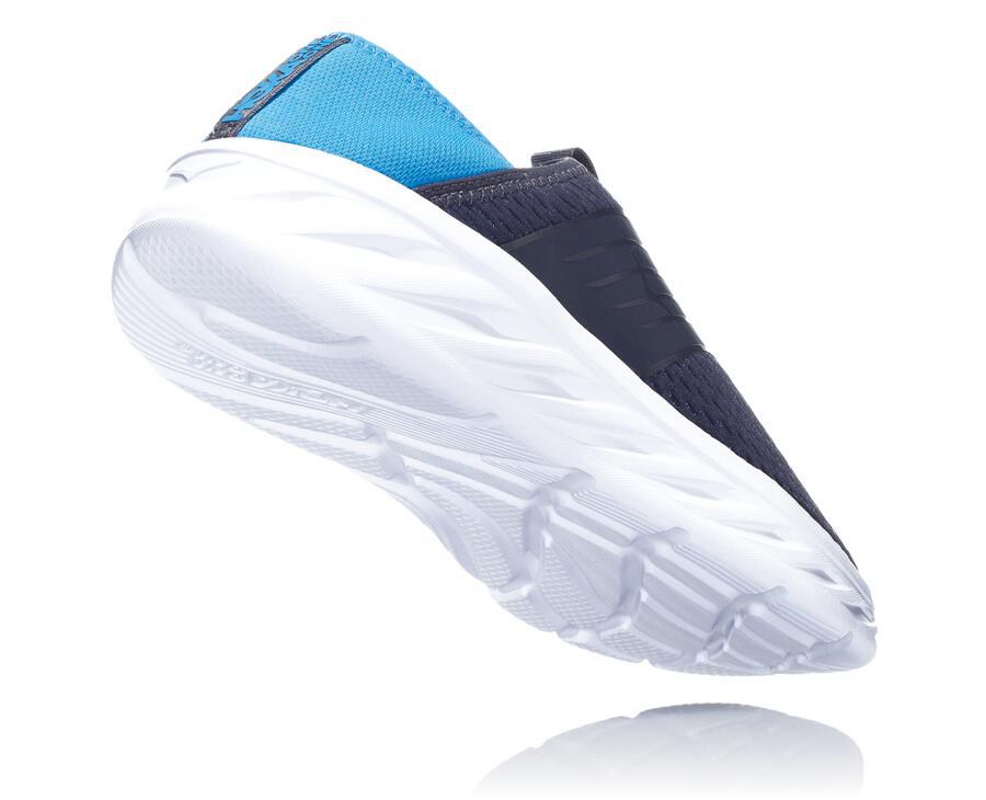 Sandalias Hoka One One Hombre Azul Marino/Blancos - Ora Recovery - CMVK49526